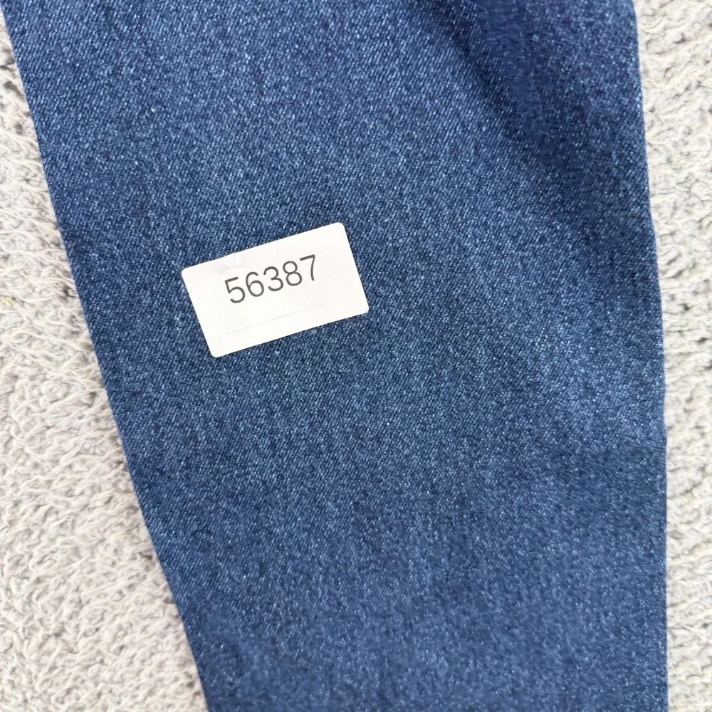 H&M &Denim Jeans Mens 33x32 Blue Cotton Tapered Slim Workwear Button-Fly Faded
